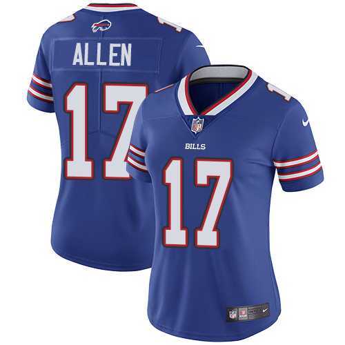 Womens Bills #17 Josh Allen Blue Vapor Untouchable Limited Stitched NFL Jersey